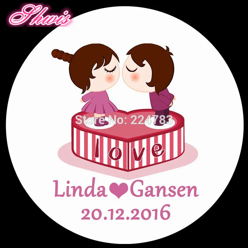 100 шт персонализированные свадебные наклейки на заказ в виде конфет Свадебные