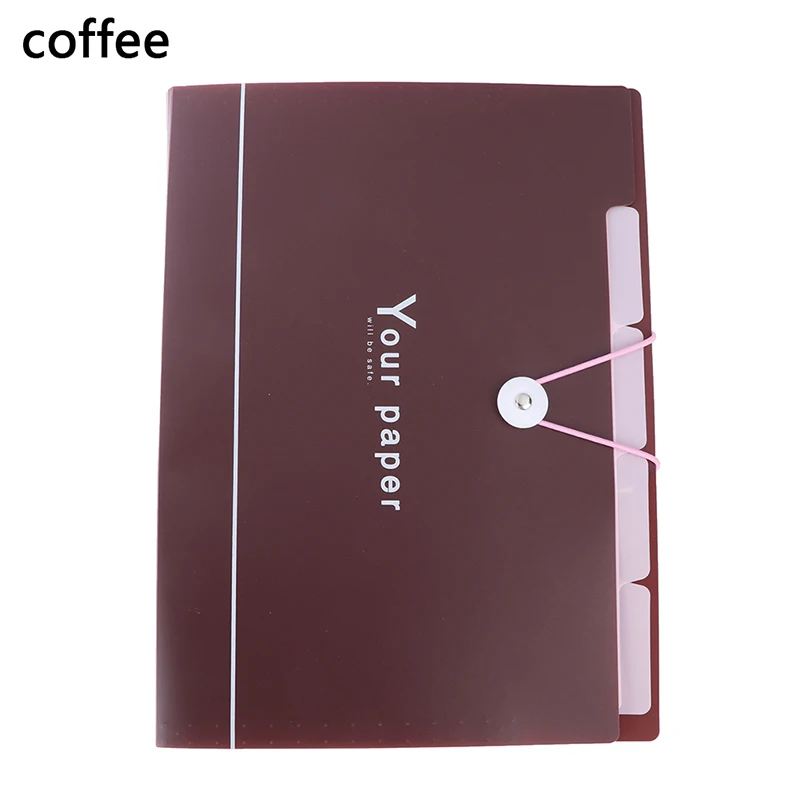 Coffee A4 бумага для органайзера держатель офисные школьные принадлежности 5 сетка для документов папка для документов широкий кошелек Портативная сумка - Цвет: Coffee