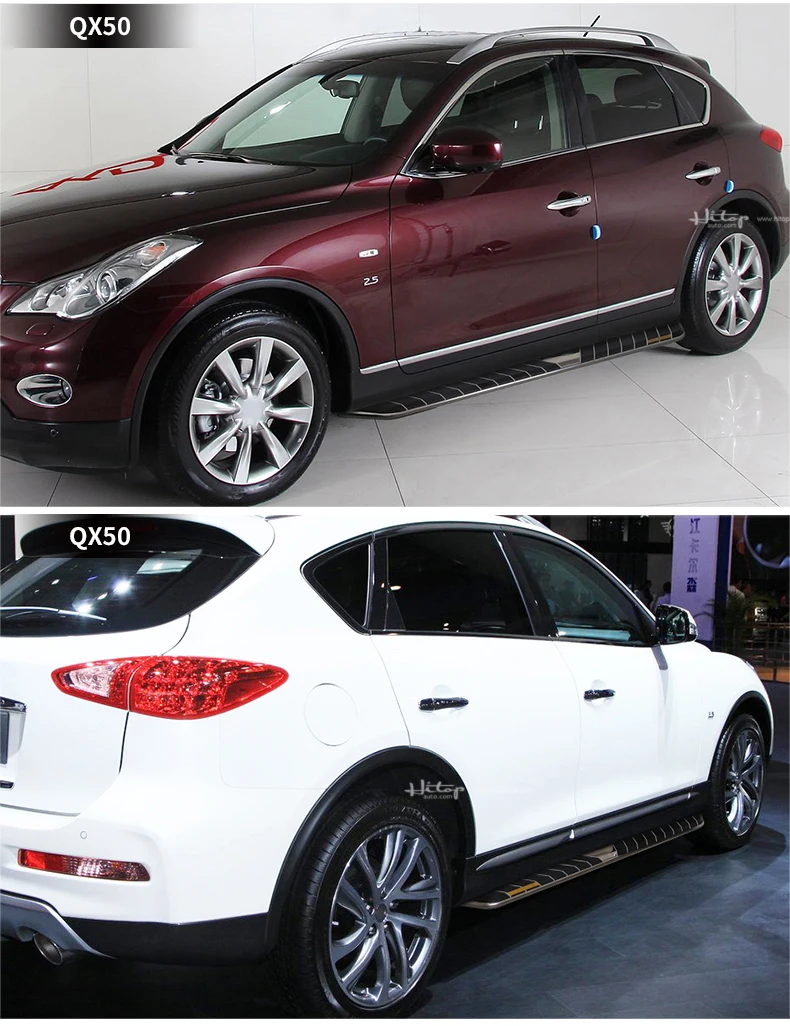 Подходит для INFINITI FX35 FX37 JX35 QX50 QX60 QX70 Беговая доска ступня nerf бар, "Топ Роскошный", с "светодиодный светильник", загрузка 300 кг