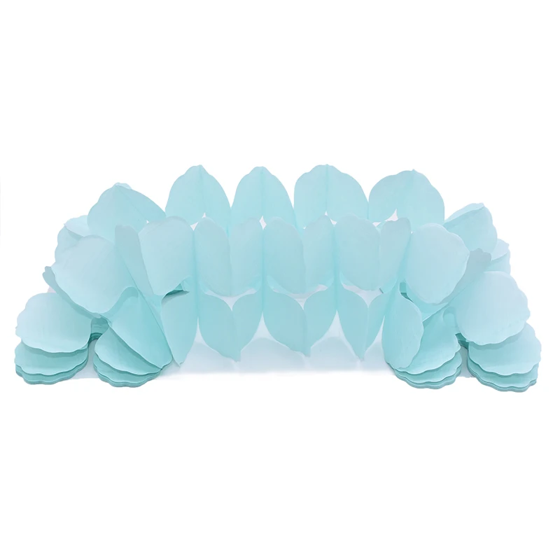 light blue 3D 3,6 м красочная четырехлистная бумага в виде клевера цветочные гирлянды для свадьбы, дня рождения, фотографии фоновое украшение - Цвет: light blue