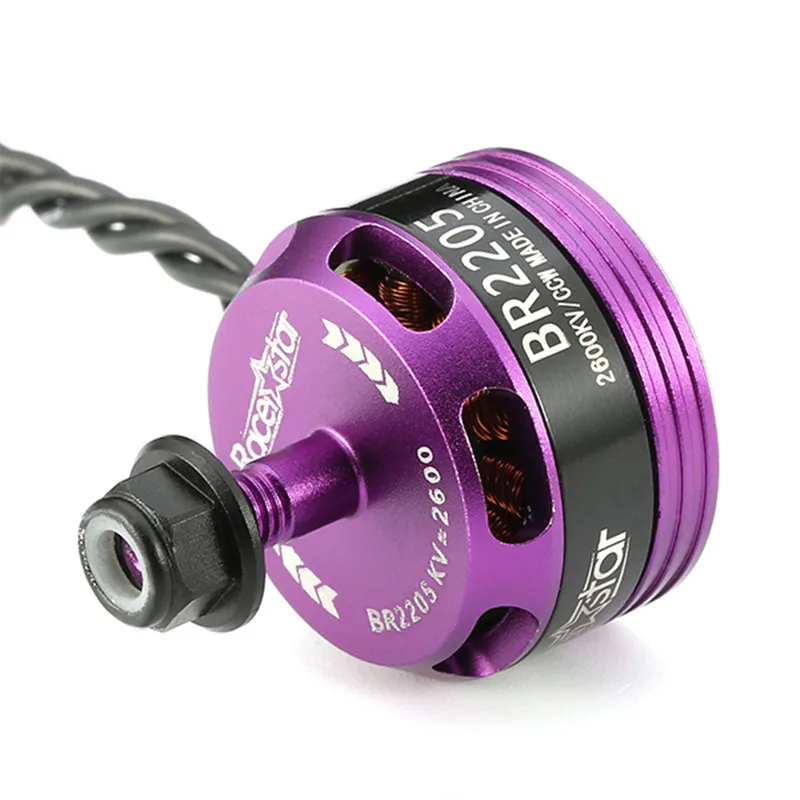 Оригинальный 4 шт. 4х Racerstar Racing Edition 2205 BR2205 фиолетовый 2600KV 2 4S бесщеточный двигатель