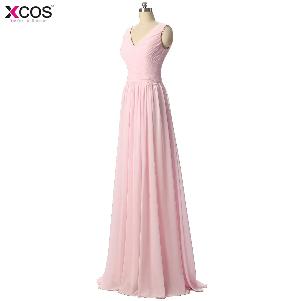 Элегантное розовое платье подружки невесты длинное Vestido de Festa Casamento пляжное для