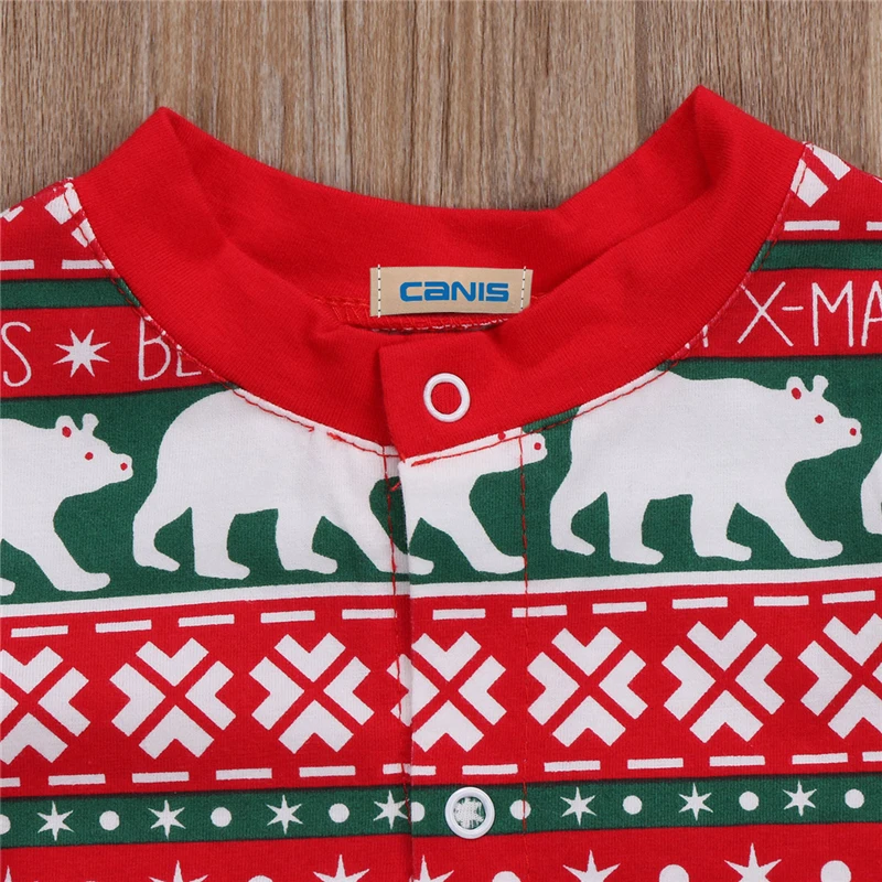 Новинка 2017 рождественские пижамы детские комбинезоны Одежда для новорожденных