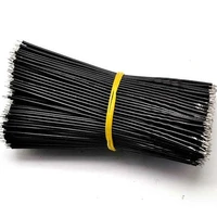 free shipping 300pcslot 24awg 10cm black stranded conductor wires breadboard jumper cable wires double headed paint