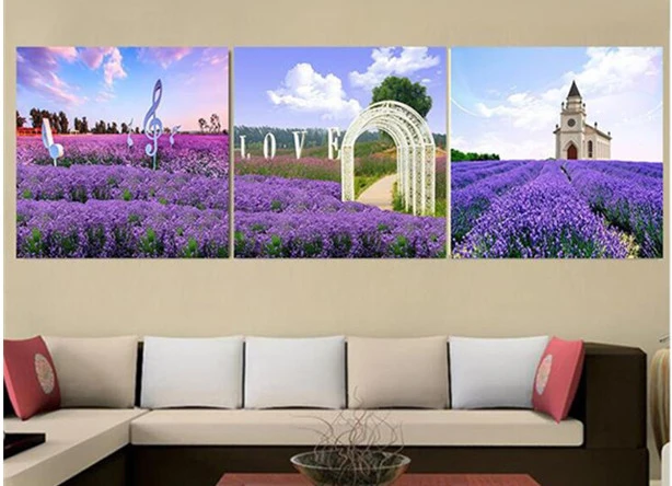 5d DIY алмазная живопись фиолетовые цветы сад любовь Примечание вышивка алмазный