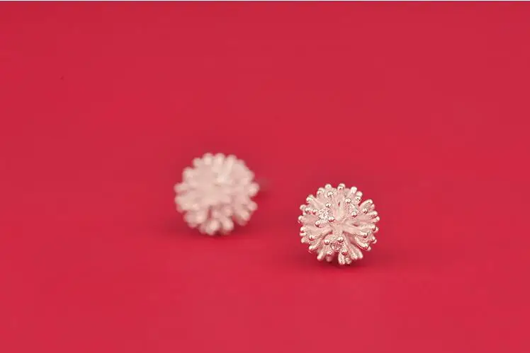 Yiustar модные 2021 серебряные цветочные серьги Одуванчик цветок гвоздики Brincos