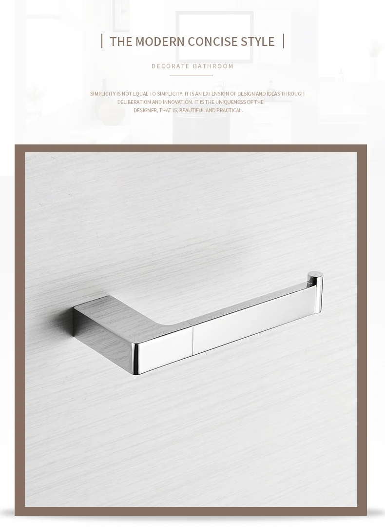 Paper Holders Euro Silver Bathroom Accessories Solid Chrome Toilet WC Paper Holder Roll Holder Without Cover FM-5786L