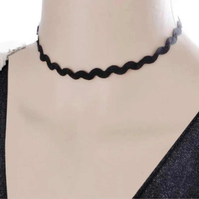 Хит панк черная волна кружево стиль Винтаж бархатное колье ожерелье простой