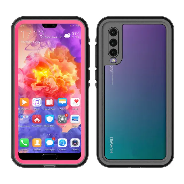 Pink Для huawei P20 Pro Водонепроницаемый чехол противоударный пылезащитный 360 Полный чехол для huawei P30 Pro Чехол для huawei P20 Lite чехол P20 P30 - Цвет: Pink