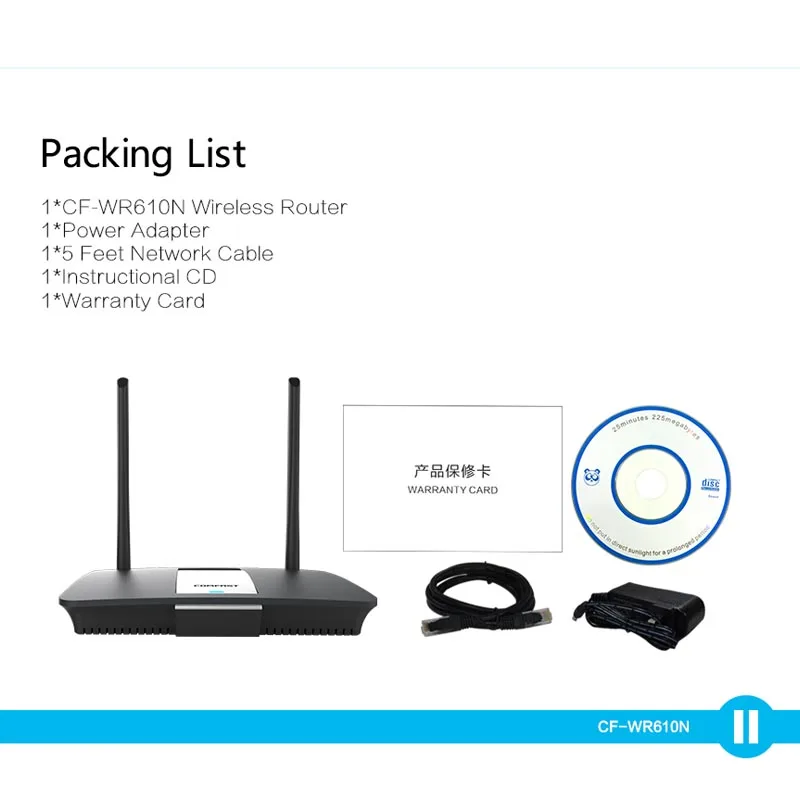 Comfast CF-WR610N 300Mbps Wireless router with Double 7dBi professional FM antenna QCA9531 chipset Wifi | Компьютеры и офис