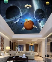 custom photo 3d ceiling murals wallpaper home decor 3d wall murals wallpaper for room vast universe star space station painting
