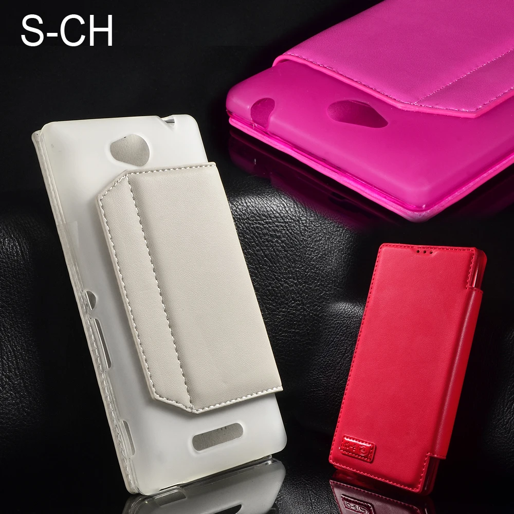 Для Sony Xperia C S39h C2305 высококачественный флип чехол из искусственной кожи с