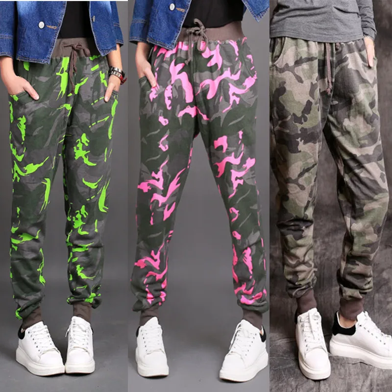 Женские камуфляжные брюки весенне зимние хлопковые спортивные женские