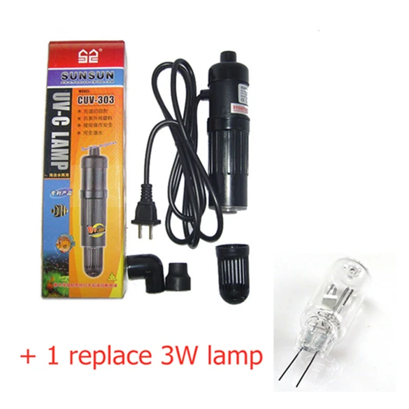 CUV303 n replace kit SUNSUN аквариумный аквариум погружной УФ стерилизатор светильник осветлитель воды CUV303 CUV305, бактерицидные очищают зеленые водоросли - Цвет: CUV303 n replace kit