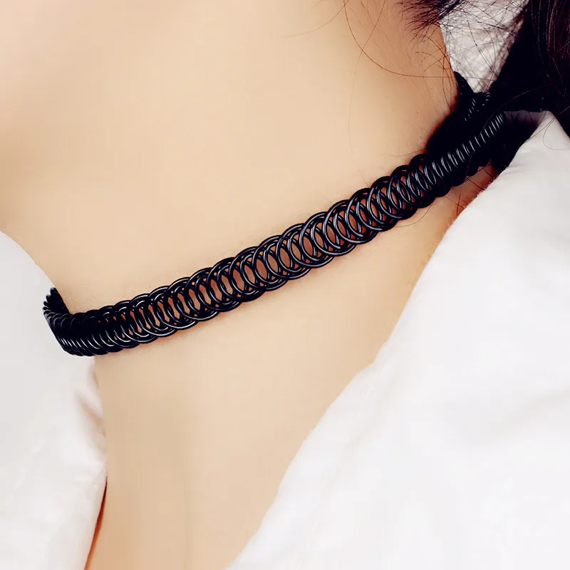Простой классический choker ожерелье 3 цвет черный золото серебро | Украшения и