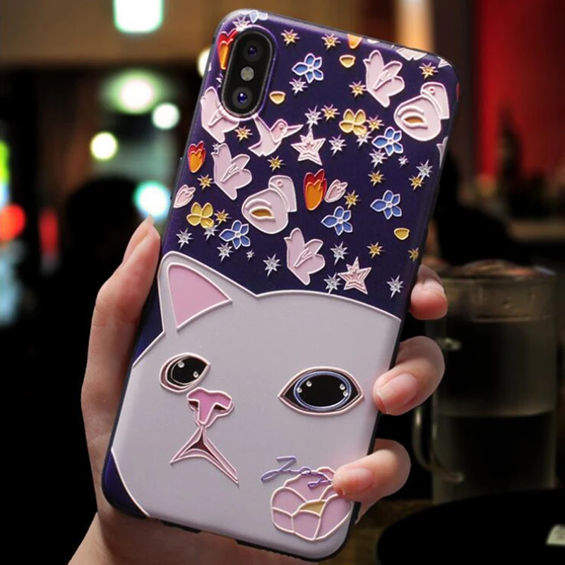 fenhmao 3D рельеф чехлы из ТПУ для Samsung Galaxy S8 S9 S10 плюс S10e A9 A8 A6 плюс A7 A5 A10 A30 A40 A50 S6 S7 Edge чехол - Цвет: fenhmao