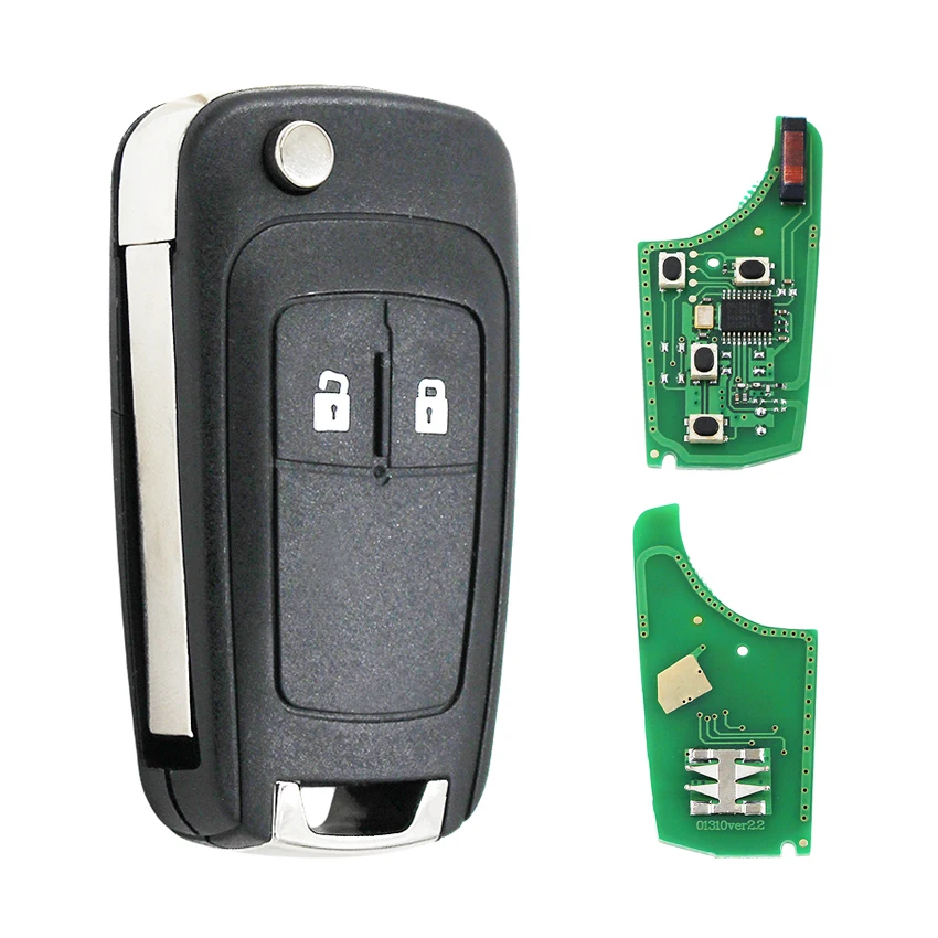 2 кнопки дистанционного ключа автомобиля 315 МГц 433 ID46 чип HU100 для Opel Vauxhall Adam Astra J