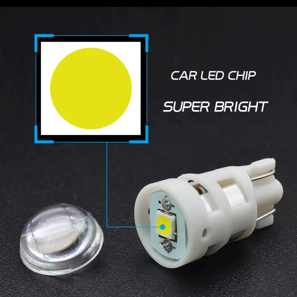 2 шт. T10 Led 168 194 2825 W5W LED авто интерьер автомобиля свет 6000k белый номерной знак