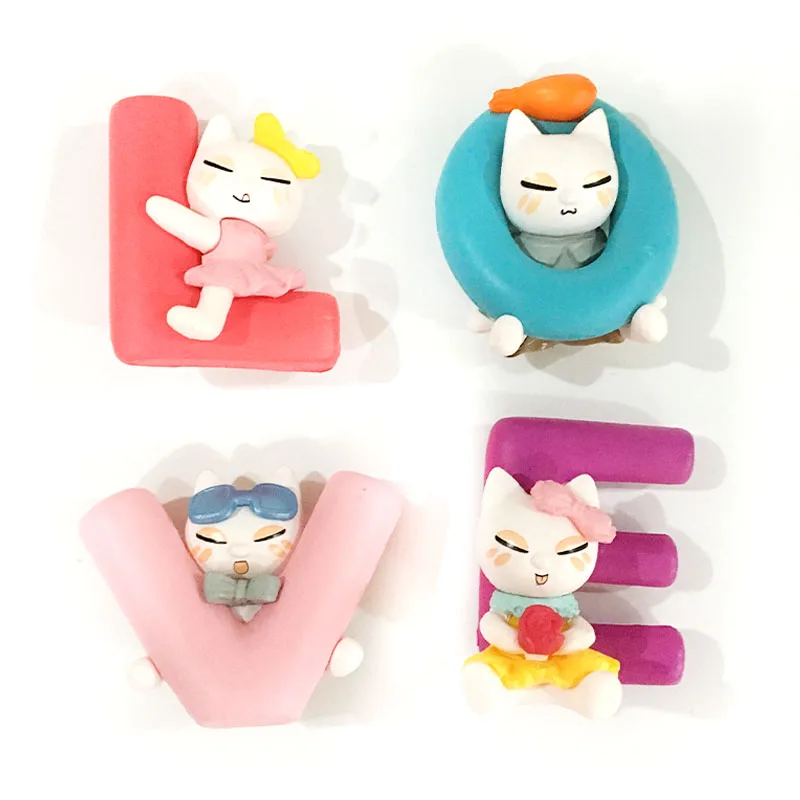 

(4 pieces / lot)LOVE cat fridge magnet