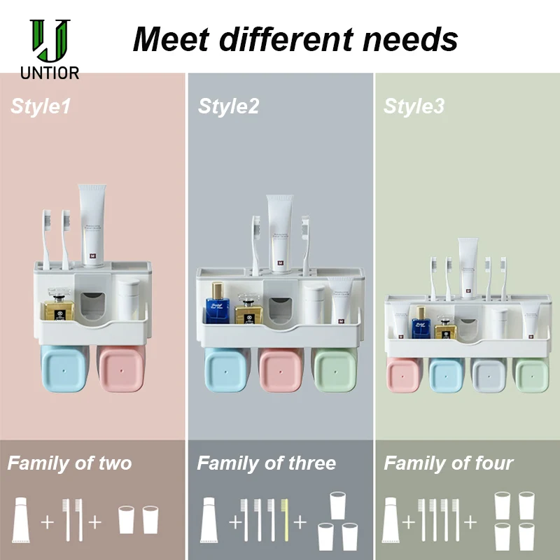 Набор аксессуаров для ванной комнаты настенный держатель зубной щетки