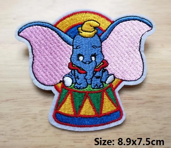 Антикварная бронза Dumbo утюг на патч es детская ткань металлическая аппликация патч слон животное мультяшный значок - Цвет: Антикварная бронза