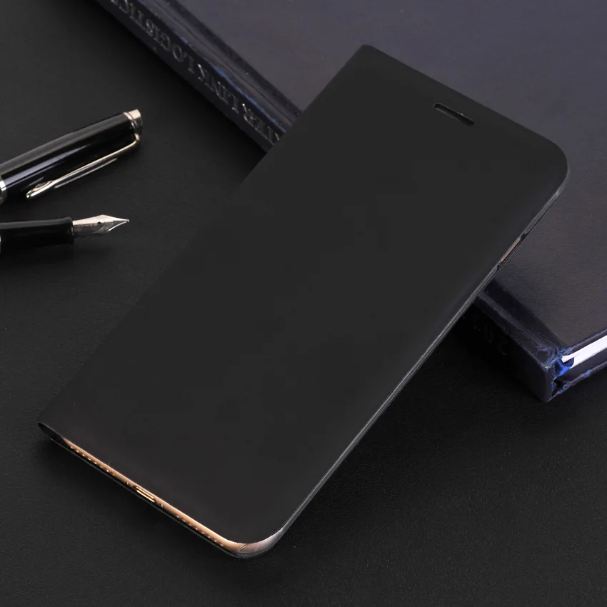 Кожаный чехол-бумажник с откидной крышкой для Apple айфон 8Plus 7Plus 7 8 плюс iPhone7 iPhone8 iPhone7Plus iPhone8plus i Phone чехол С карманом для пластиковых карт - Цвет: Black