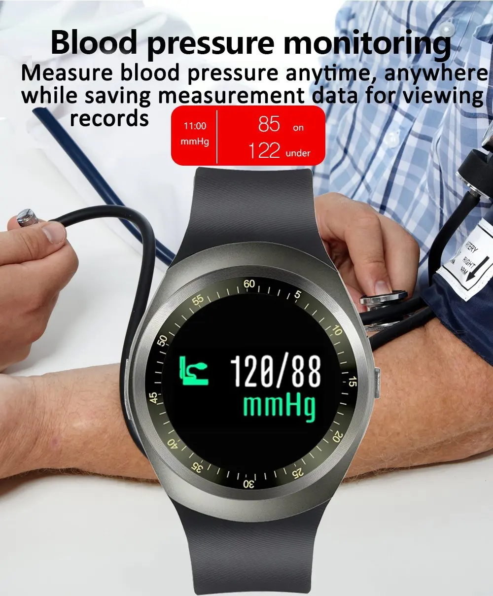 2018 Best Y1 Bluetooth Heart Rate Monitor Blood Pressure Smart Watch for Kid Men Women New Fitness Tracker Android Smartwatch | Наручные
