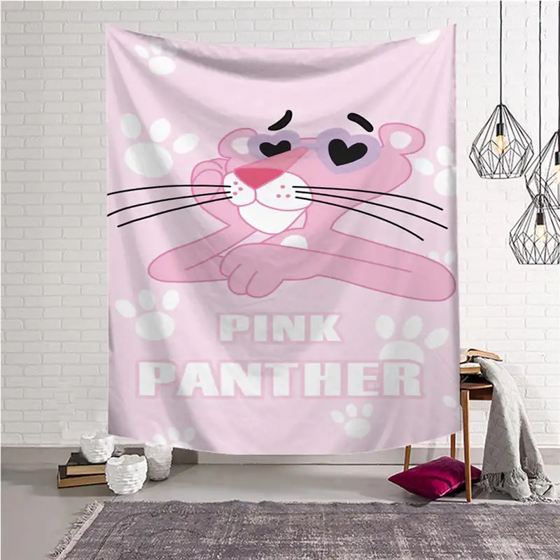 Животное Розовая пантера печати гобелен настенный прямоугольный покрывало