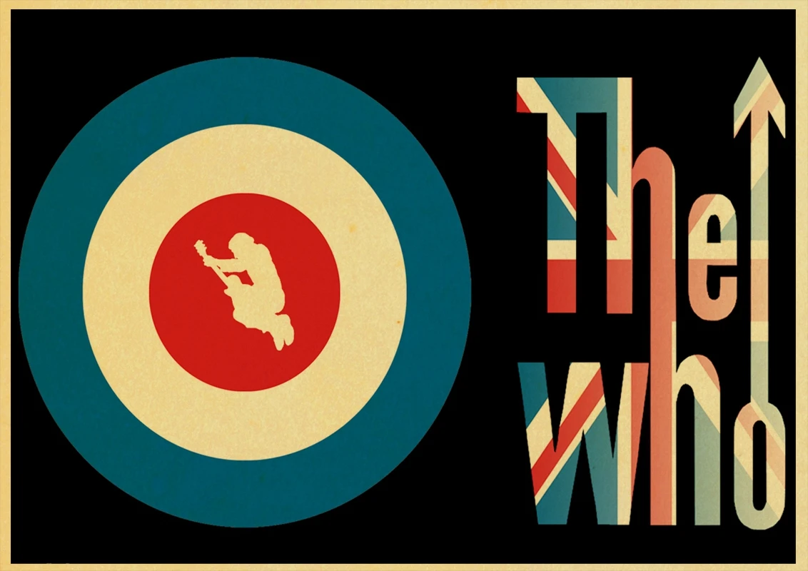 Музыкальная рок-группа The Who домашнее украшение крафт-бумага Ретро плакат рисунок ядро наклейки на стену