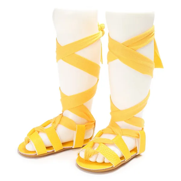 Модные летние сандалии из искусственной кожи на плоской подошве для маленьких