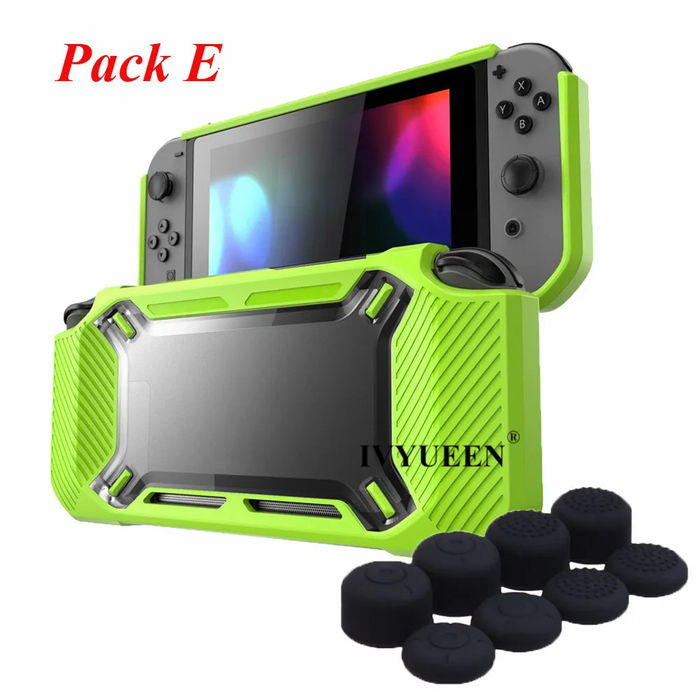 IVYUEEN для rend Switch NS NX консоль сверхмощный тонкий прорезиненный Жесткий чехол с захватом для большого пальца пленка для экрана из закаленного стекла