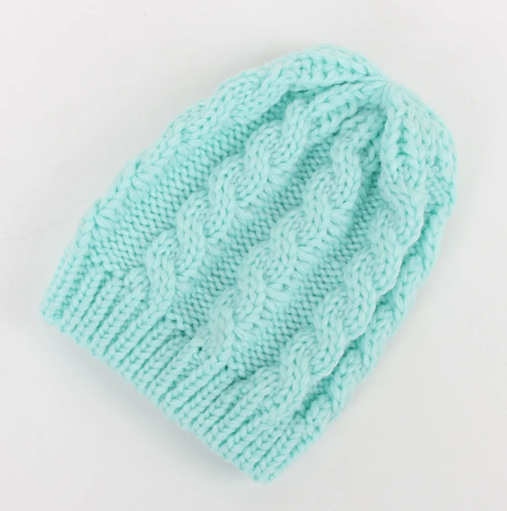 Newborn Hat warm winter baby wool hat hedging boy and girl small cap Cable Knit Beanie hats newborn photography props | Детская одежда