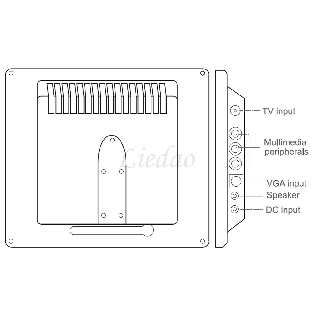 8 дюймов автомобиля CC ТВ монитор ПК Портативный аналогового приемник Цвет видео
