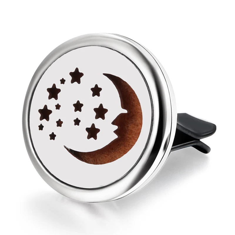 Новый автомобильный воздушный диффузор медальон Звезда Луна из нержавеющей