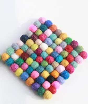 Круглая квадратная Подставка под стакан 1 шт. чашка ручной работы шарик из