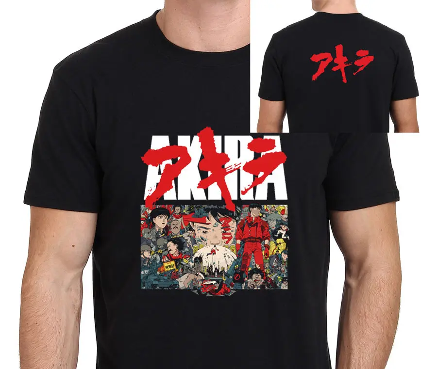 Акира kaneda аниме футболка Размеры S-XXL &quotкороткий рукав Футболка Забавный принт&quot
