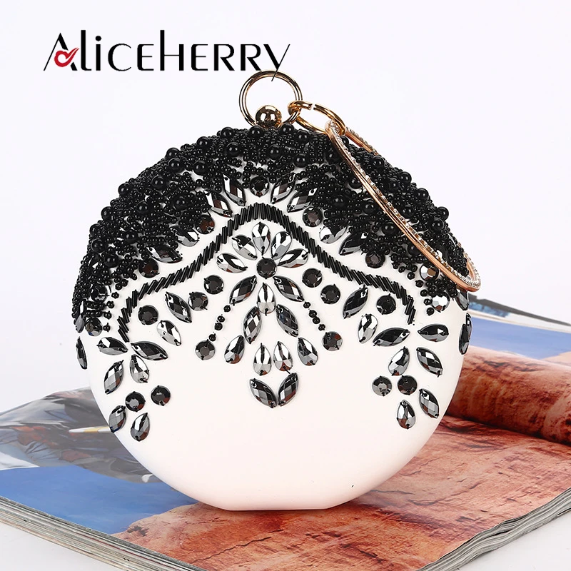 Летняя пляжная сумка женский клатч с бусинами и бриллиантами дамская сумочка из