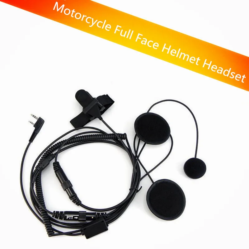 Мотоциклетная гарнитура для шлема на все лицо 2 шт. PTT Mic радио Kenwood|ptt mic|walkie talkieheadset