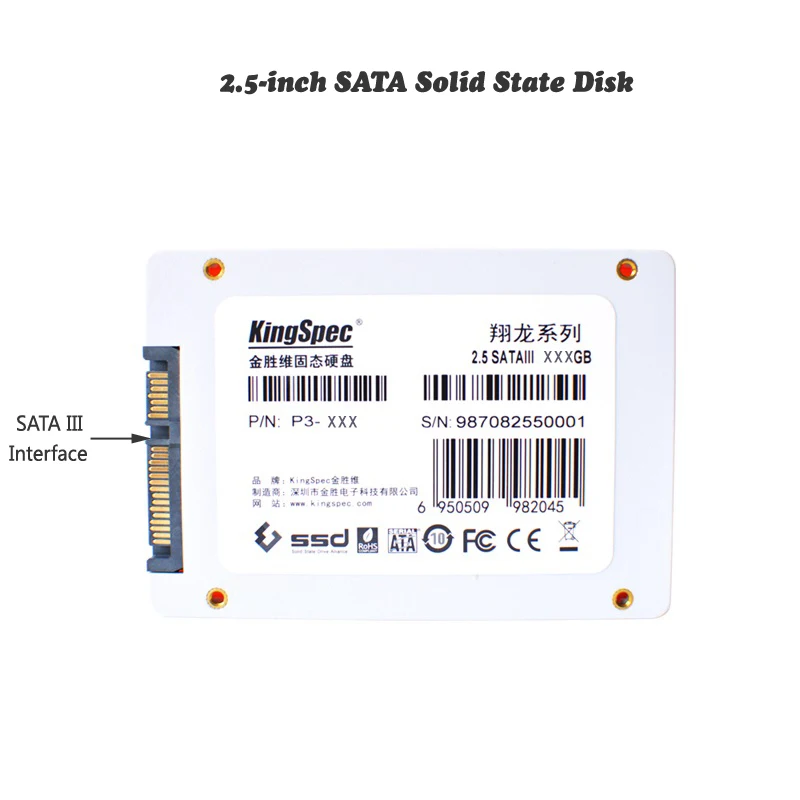 Kingspec 2 5 &quotSSD 128 ГБ 256 512 Внутренний твердотельный SSD HDD жесткий диск ssd SATA III для
