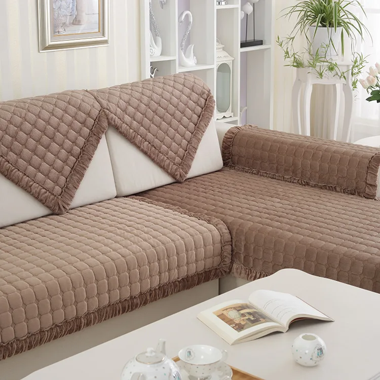 Современные Простые чехлы для диванов Нескользящие с рисунком в клетку|sofa