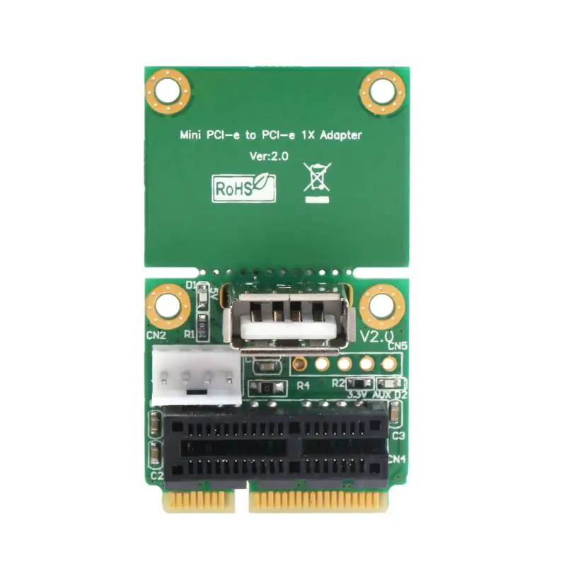 1 шт. PCI-E 1X до половины/полный Mini USB адаптер PCI Express Интерфейс карты с 4 Pin SATA Мощность