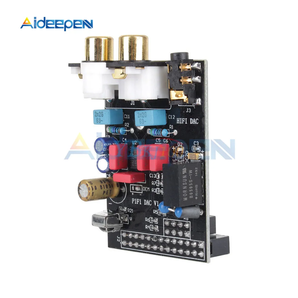 HIFI DAC Аудио Звуковая карта модуль Плата расширения ies интерфейс 384 кГц для Raspberry pi/2/3/B+ аудио модуль
