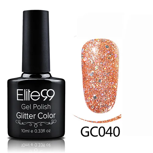 GC040 Elite99 10 мл УФ гель лак для ногтей Блестящий Цветной Гель-лак замачиваемый Гель-лак для ногтей Полупостоянный УФ-гель - Цвет: GC040