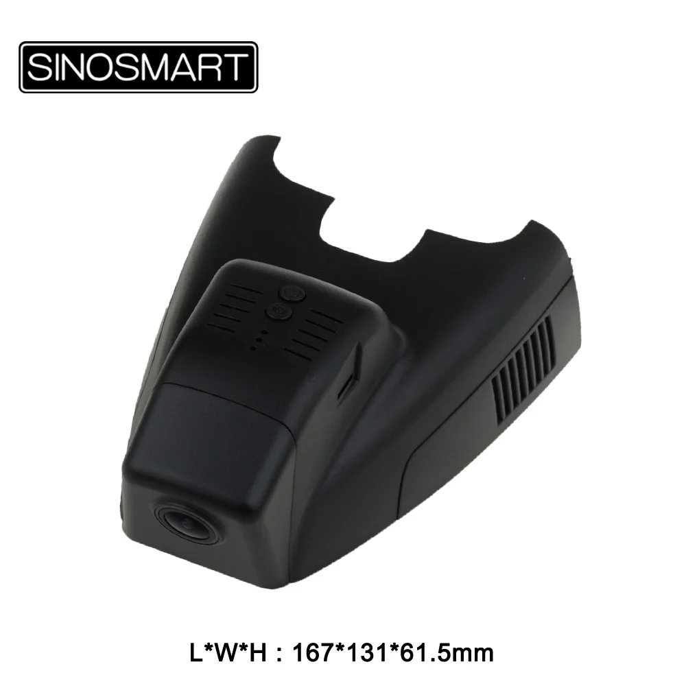 SINOSMART Novatek 96672 автомобильный Wifi DVR камера для Mercedes Benz B Class B200 2015 управление через