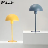 modern iron table lamp color metal table light living room bedroom table lighting iron shade bedside desk light pink yellow blue