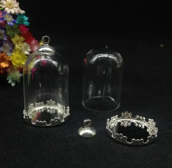 5 шт. 30*20 мм прозрачный трубчатый стеклянный глобус с лотком для цветов 8 флакон