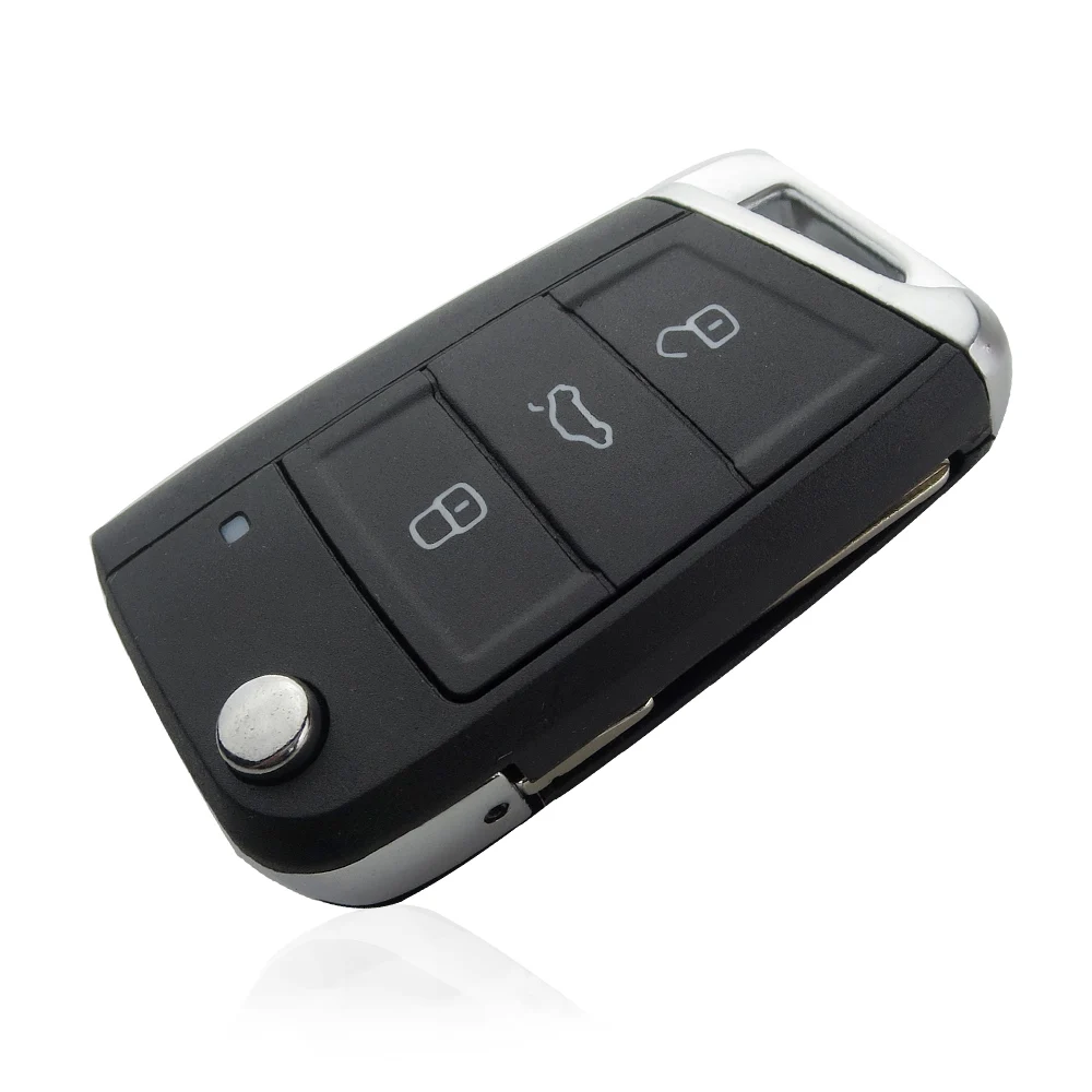OkeyTech новый 3 кнопки откидной Складной автомобильный брелок для ключей Volkswagen VW Golf 7
