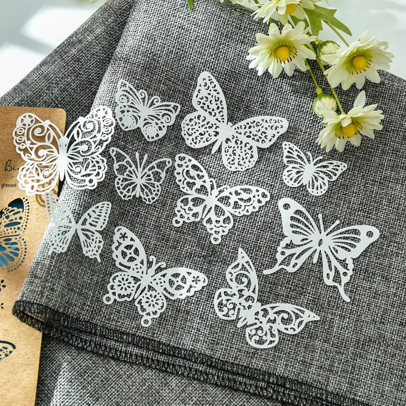 KSCRAFT 10pcs White Lace Butterflies For DIY Scrapbooking/Card Making/Kids Fun Decoration Supplies | Дом и сад