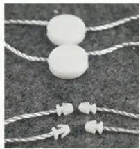 White 1000 шт., 18 цветов, бирка, веревка, защелкивающийся замок, круглый конец, бирка, строчка, застежка, маленькие ювелирные изделия, маркировочные принадлежности - Цвет: White