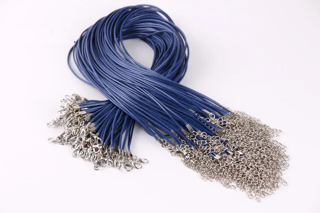 1 шт. Продаем DIY модная Вощеная Веревка мощность цепочки и ожерелья s кристалл для женщин праздник Пляж себе ювелирные изделия
